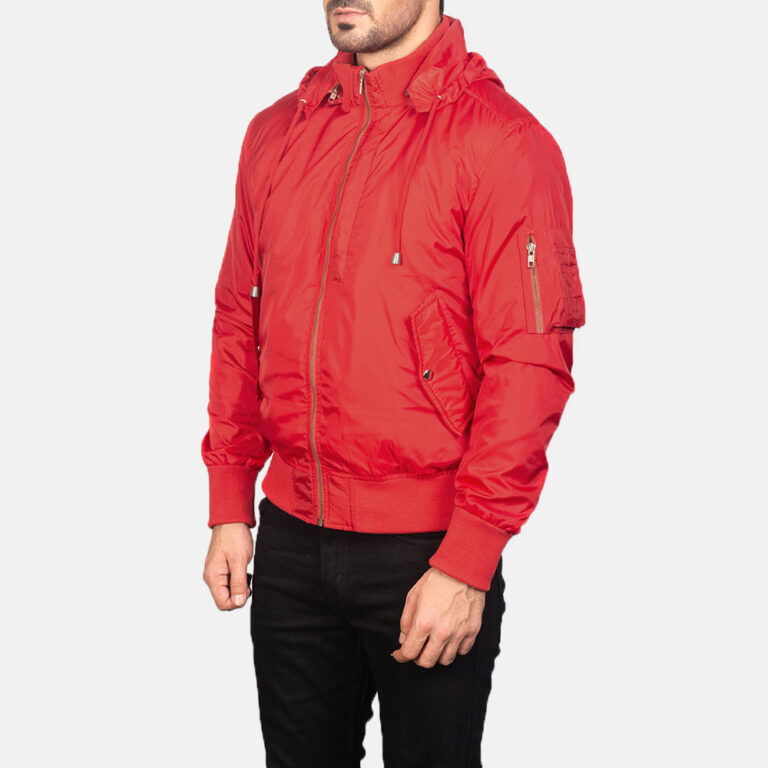 Mens Hanklin Ma-1s Red Hooded Bomber Jacket0918-3-1599813307265